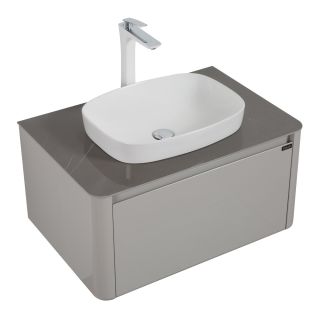 Тумба с раковиной Black&White Universe 915800 80 см светло-серый